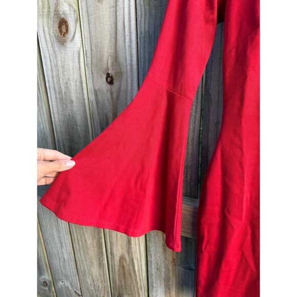 Y2K Vintage Red Bell Sleeve Dress Bodycon Date Night - Picture 10 of 10